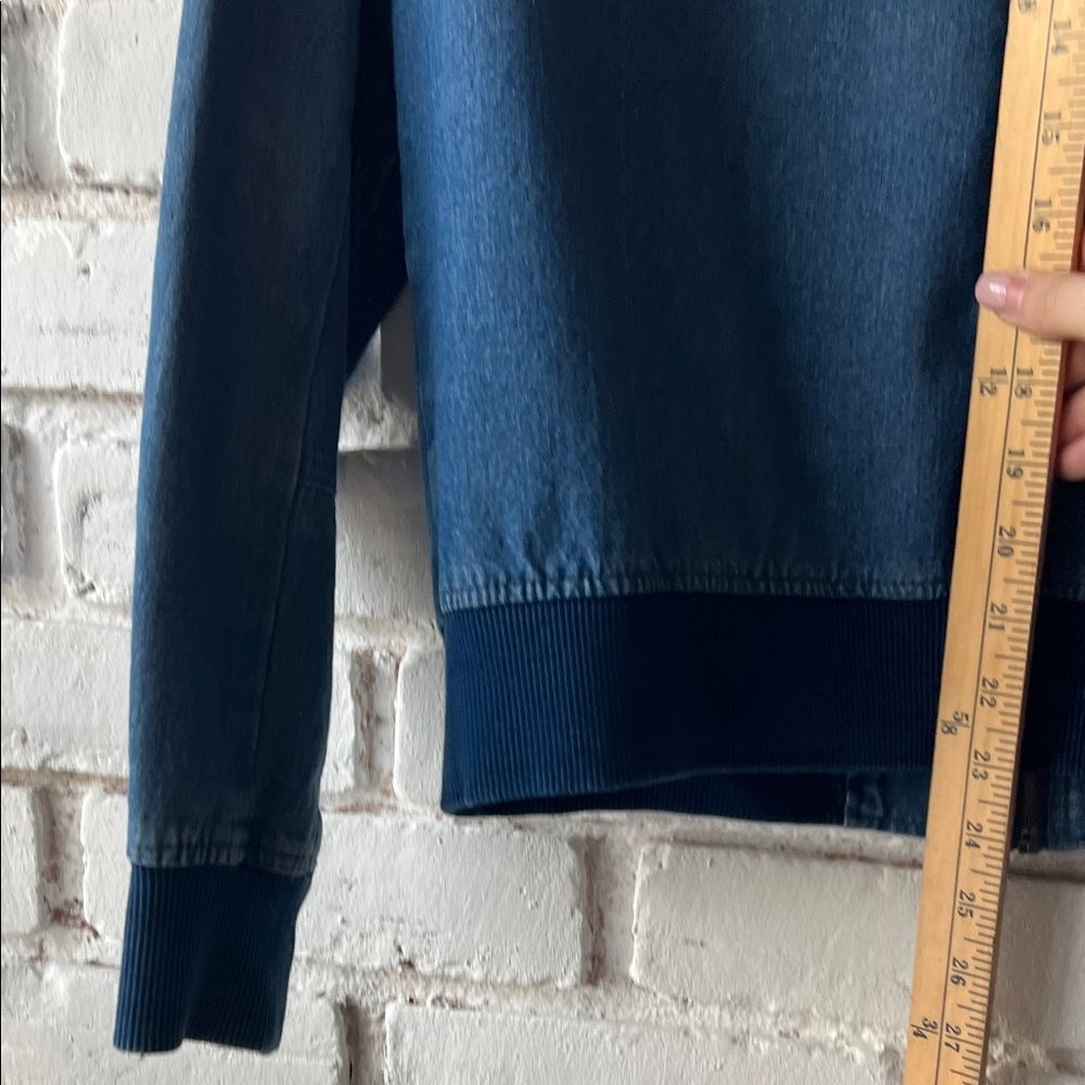 Denim Bomber Jacket in Medium Blue lightweight spring jacket rd style - Picture 9 of 12